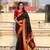 Black organza zari weaving saree with matching blouse piece