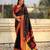 Black organza zari weaving saree with matching blouse piece