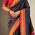 Black organza zari weaving saree with matching blouse piece