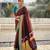 Brown organza zari weaving saree with matching blouse piece