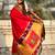 Red organza zari weaving saree with matching blouse piece