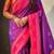 Light purple border traditional butti & geometric zari work rich woven pallu design