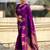 Purple silk blend saree with golden zari motifs & ripu woven pallu | traditional festive wear saree