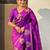Purple silk blend saree with golden zari motifs & ripu woven pallu | traditional festive wear saree