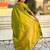 Light lime silk blend saree with golden zari motifs & rili woven pallu | tliditional festive wear saree