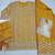 Yellow chinon sequin embroidered semi stitched salwar suit