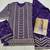 Violet chinon sequin embroidered semi stitched salwar suit