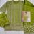 Green chinon sequin embroidered readymade salwar suit (free size)