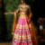 Multicolor Mirror Embroidered Raw Silk Lehenga Set