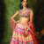 Multicolor Mirror Embroidered Raw Silk Lehenga Set