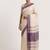 Purple woven cotton silk saree with blouse piece