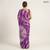 Purple printed art silk saree with blouse piece