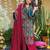 Kedarfab women's pure silk traditional motiff printed kurta palazzo with dupatta set