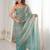 Women's shimmer silk mirror work saree with blouse piece