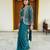 Women's silk floral motiff embroidered ready to wear saree with blouse koti