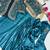 Women's silk floral motiff embroidered ready to wear saree with blouse koti