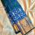 Blue soft silk blend banarasi jacuard work designer saree with blouse