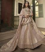 Banarasi Silk Lehenga Choli with Zari, Sequins & Swarovski Work for Wedding & Reception