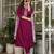  maroon silk blended kurta set