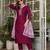  maroon silk blended kurta set