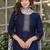 royal blue silk blended kurta set