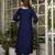  royal blue silk blended kurta set