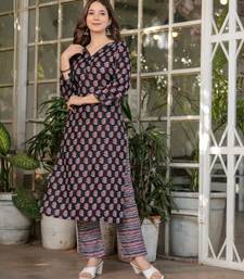 black cotton kurta set