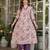 pastel purple floral  printed kurta set