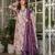 pastel purple floral  printed kurta set