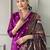 purple silk blended embroidered kurta