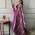 purple silk blended embroidered kurta