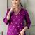 purple silk blended embroidered kurta