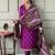 purple silk blended embroidered kurta