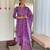 lavander bandhani printed kurta set