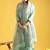 pastel green silk blended kurta set