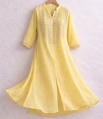 Lemon yellow sequence kurta