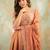 Peach embroidered anarkali set