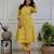 Mustard yellow embroidered kurta