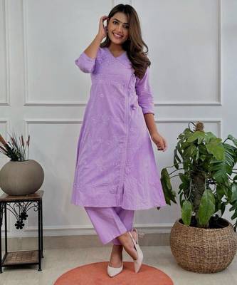Lavender kurta set 1