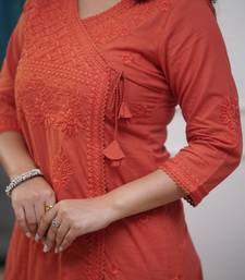 Rust orange kurta set