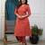 Rust orange kurta set