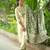 cream printed kurta set