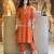 Orange festive kurta set