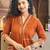 Orange festive kurta set