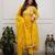 yellow flared kurta set