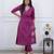 Rani-pink embroidered kurta