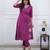 Rani-pink embroidered kurta