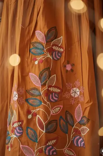 Rust festive kurta set