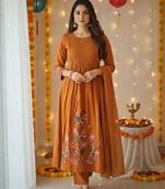 Rust festive kurta set