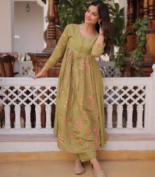 Light olive kurta set